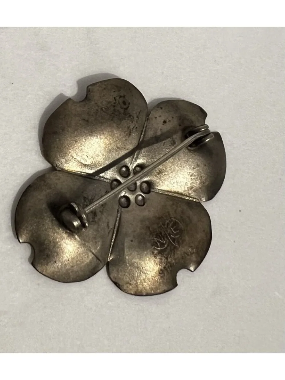 Vintage Stuart Nye Sterling Silver 925 Petite Dogwood Flower BROOCH 2.8 Grams
